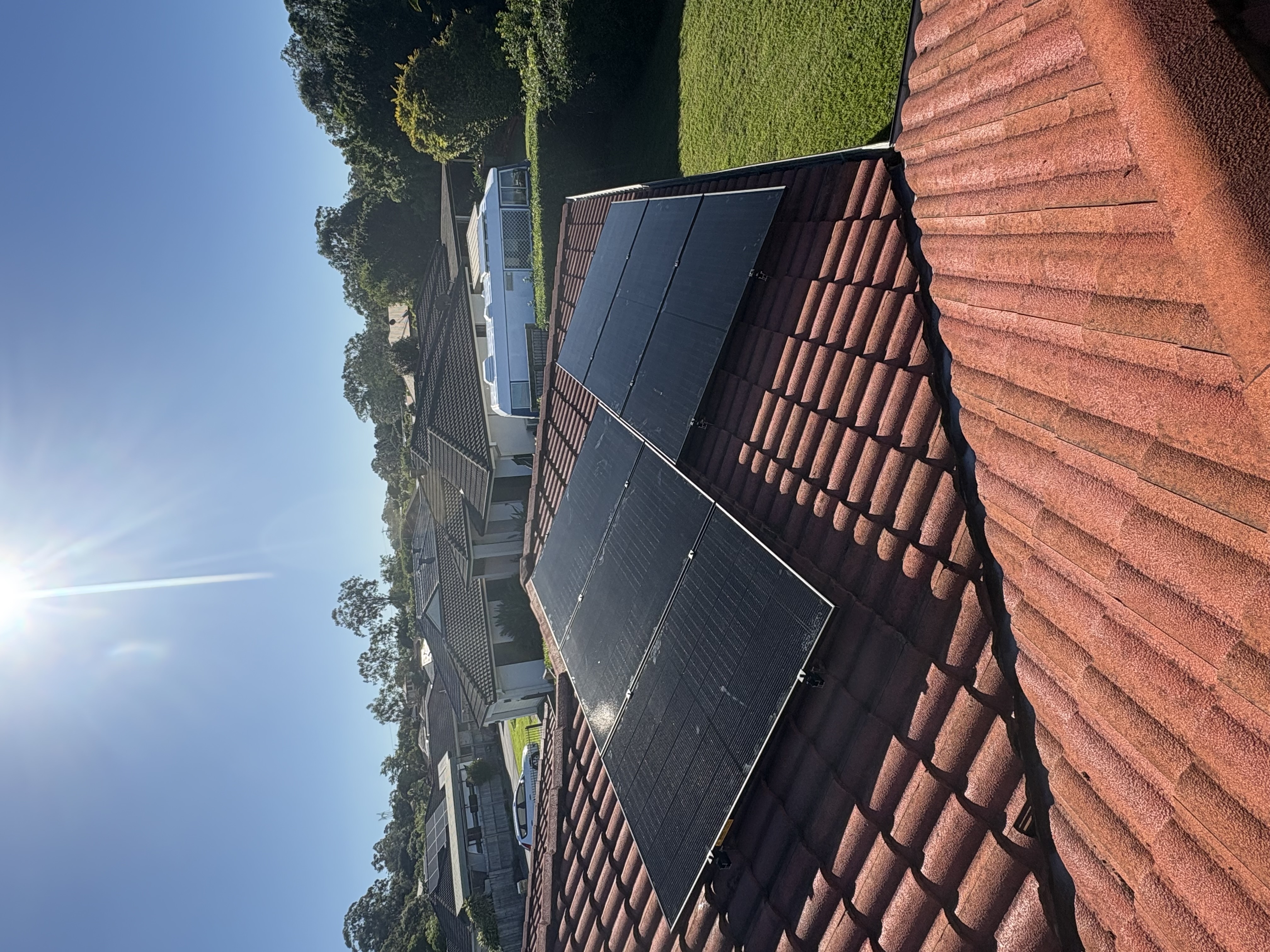 Solar panels on a Sunshine Coast roof